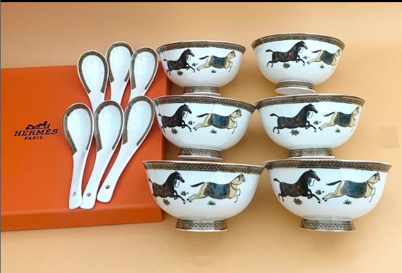  Set of six Porcelain Bowls from Hermes